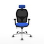 PIQUERAS Y CRESPO Silla de oficina Jorquera con Mecanismo Sincro/Traslack Azul y Negro