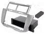 PER.PIC. Bastidor de montaje de radio Toyota Yaris 2009+ 2 DIN Plata