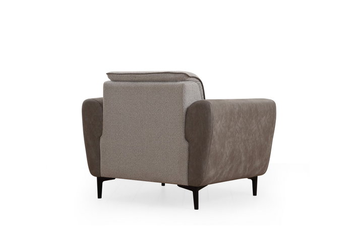 Atelier Del Sofa Sofá de 1 Plaza Gris 100x85x85 cm