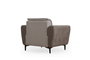 Atelier Del Sofa Sofá de 1 Plaza Gris 100x85x85 cm