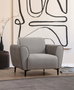 Atelier Del Sofa Sofá de 1 Plaza Gris 100x85x85 cm