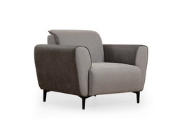 Atelier Del Sofa Sofá de 1 Plaza Gris 100x85x85 cm