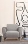 Atelier Del Sofa Sofá de 1 Plaza Gris 100x85x85 cm