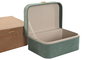 Caja Glam DKD Home Decor Verde Marron Claro 17 x 10 x 23 cm Set de 3 (4 Unidades)