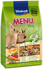 Vitakraft Menu Aroma Alimento Completo para Conejos Enanos 1kg con Vitaminas y Minerales