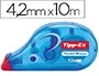 Tipp-ex Corrector de Cinta Pocket Mouse 4,2 mm x 10 m - Cuerpo Transparente, Diseño en Forma de Ratón, Ideal para Oficina