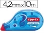 Tipp-ex Corrector de Cinta Pocket Mouse 4,2 mm x 10 m - Cuerpo Transparente, Diseño en Forma de Ratón, Ideal para Oficina
