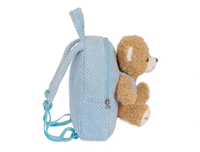 Safta Mochila Preescolar con Osito Extraíble Azul