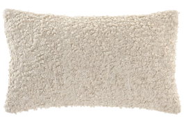DKD Home Decor Cojín Algodón Viscosa Crudo 50x30 cm