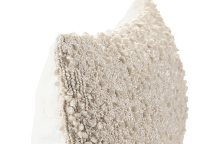 DKD Home Decor Cojín Algodón Viscosa Crudo 50x30 cm