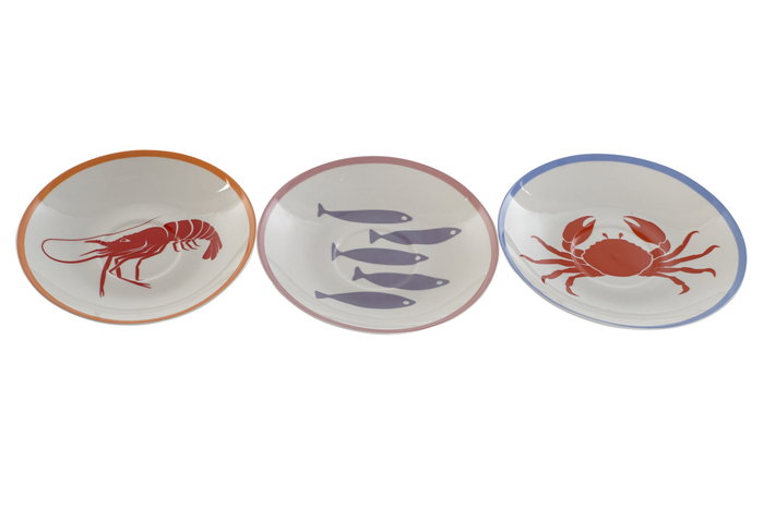 DKD Home Decor Set de Taza y Platillo Aiguablava Multicolor DKD Home Decor Set de Taza y Platillo Aiguablava Multicolor