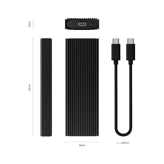 Aisens ASM2-022B Caja Externa M.2 NVMe USB 3.2 Gen2 Negra Aisens ASM2-022B Caja Externa M.2 NVMe USB 3.2 Gen2 Negra