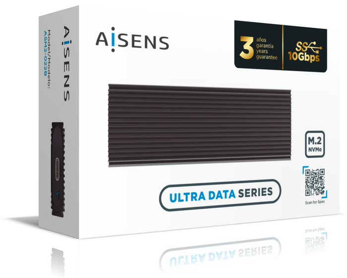 Aisens Caja Externa M.2 NVMe ASM2-022B USB 3.2 Gen2 Negra
