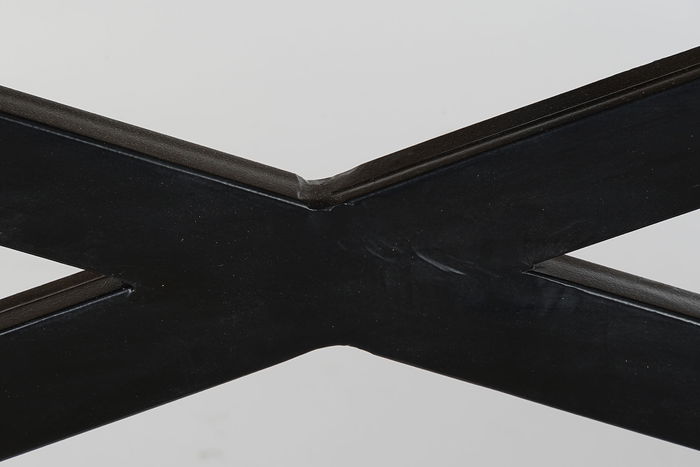 DKD Home Decor Mesa Centro Colonial Natural Negro 120 x 120 x 55 cm