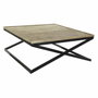 DKD Home Decor Mesa de Centro de Madera y Metal con Bandeja, 120x120x55 cm