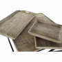 DKD Home Decor Mesa de Centro de Madera y Metal con Bandeja, 120x120x55 cm
