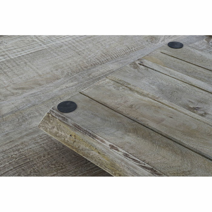 DKD Home Decor Mesa de Centro de Madera y Metal con Bandeja, 120x120x55 cm