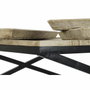 DKD Home Decor Mesa de Centro de Madera y Metal con Bandeja, 120x120x55 cm