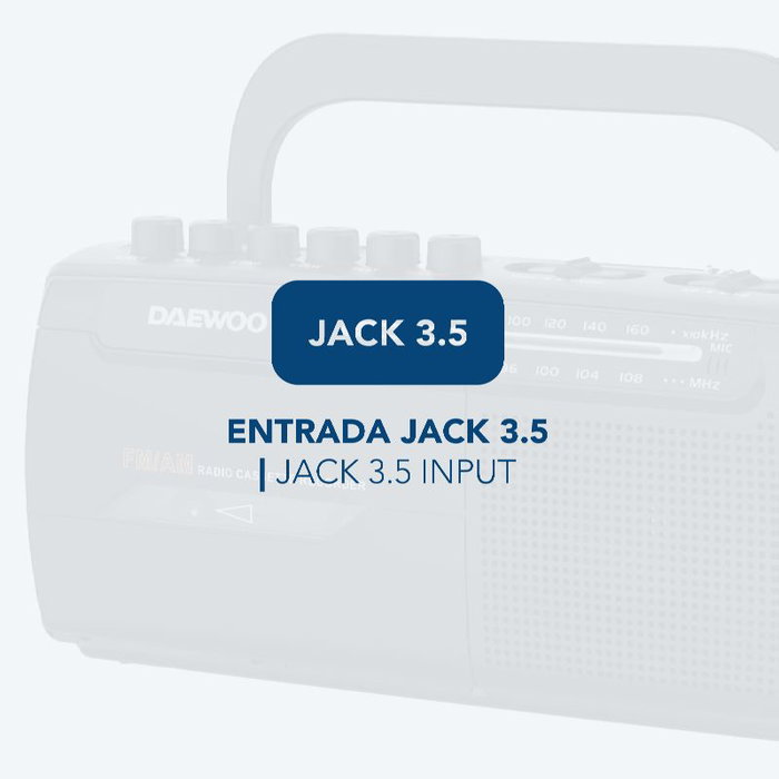 Daewoo Radio Casete DW1108 Negra