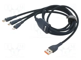 BASEUS Cable USB 2.0 66W Granate Textil 1,2m