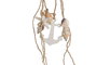 DKD Home Decor Decoración Colgante de Resina y Cuerda Azul y Blanco