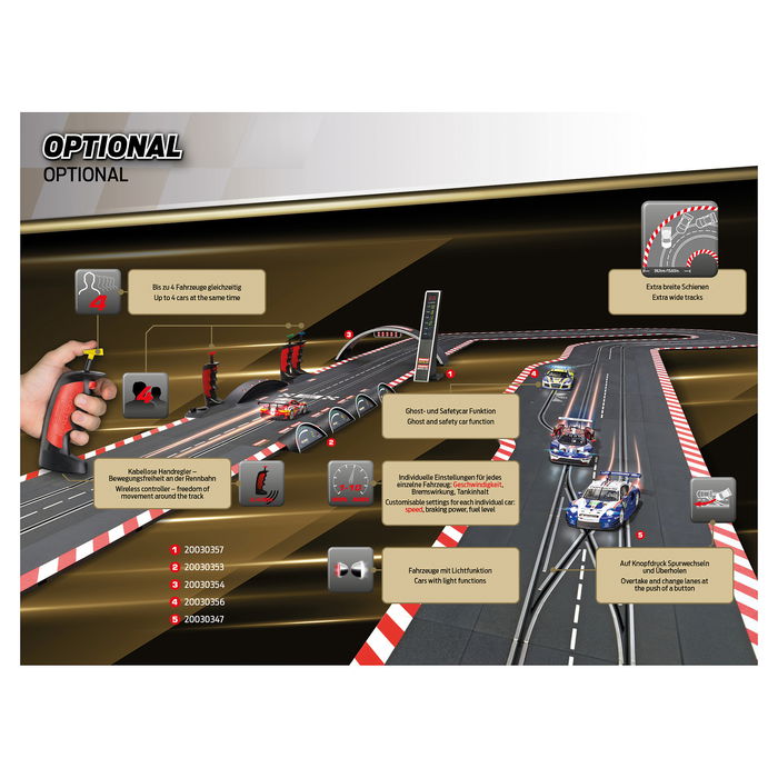 Carrera Digital 124 Set Full Speed, Set de pistas y vehículos de carreras, Multicolor, Edad recomendada 10 años