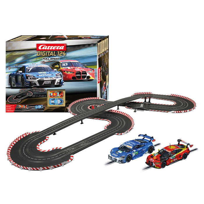 Carrera Digital 124 Set Full Speed, Set de pistas y vehículos de carreras, Multicolor, Edad recomendada 10 años