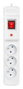 Armac Multi M3 Regleta protectora con 3 tomas y cable de 5m gris