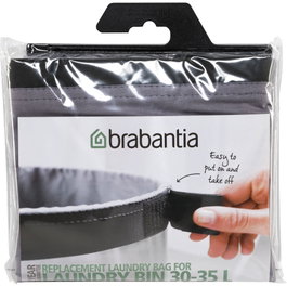 Brabantia Bolsa de repuesto para cesta de lavandería 30-35 l gris
