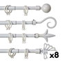 Barra para Cortinas Gift Decor Extensible 170 - 320 cm (8 Unidades)
