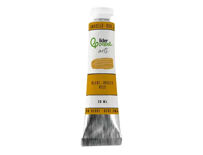 Liderpapel Pintura al Óleo Tubo de Aluminio 20 ml Color Ocre Amarillo