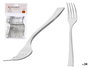 Kinvara Set 24 Tenedor Postre Plástico Plateado 10x16x1.5cm (Set de 48)