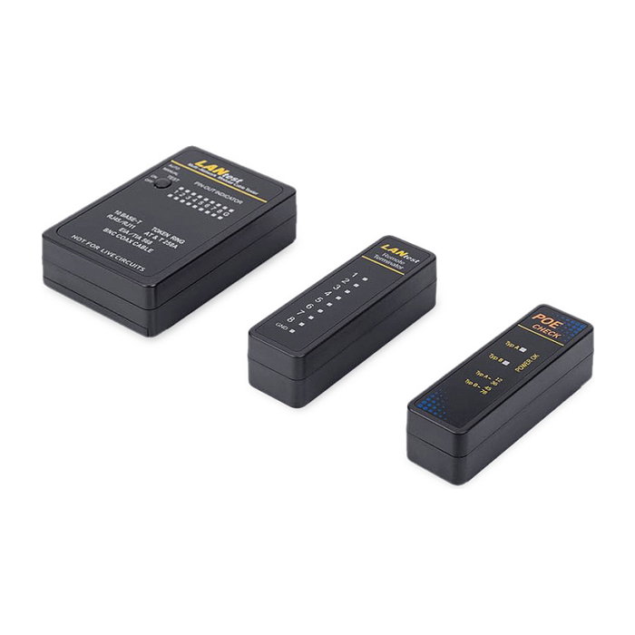 EQUIP Probador de Cable de Red 129968 para RJ45/RJ11/RJ12/BNC, Color Negro