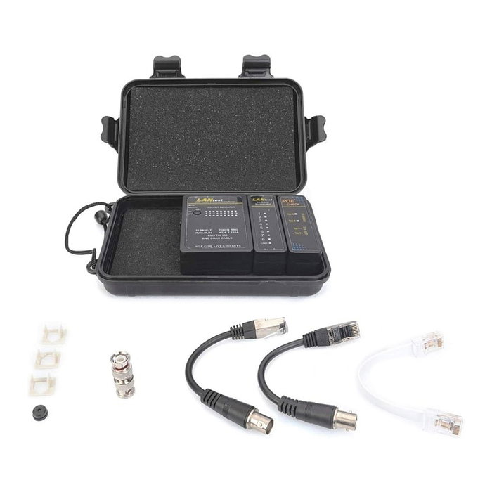 EQUIP Probador de Cable de Red 129968 para RJ45/RJ11/RJ12/BNC, Color Negro