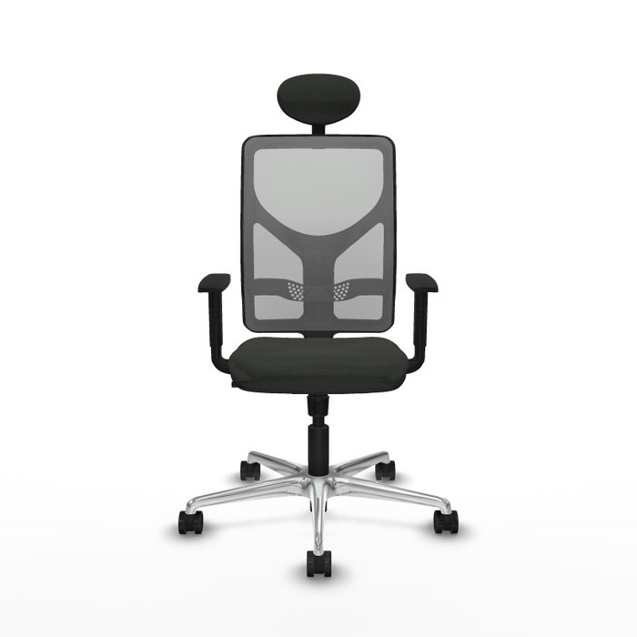 PIQUERAS Y CRESPO Silla de oficina Motilla con mecanismo Sincro, Negro y Gris