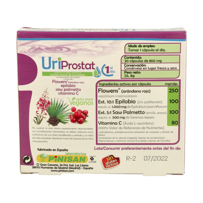 Pinisan Uriprostat 30 cápsulas Pinisan Uriprostat 30 cápsulas