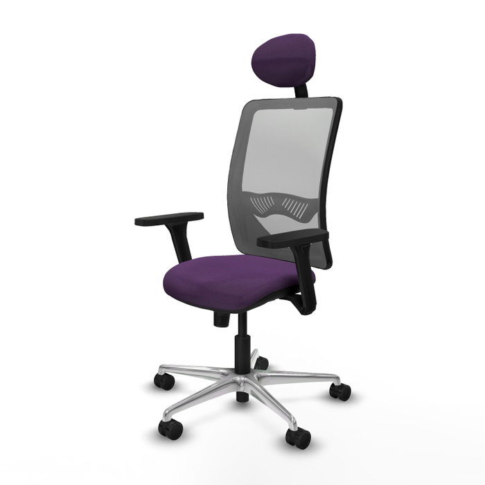 PIQUERAS Y CRESPO Silla de oficina Zulema con mecanismo Sincro, Morado y Gris PIQUERAS Y CRESPO Silla de oficina Zulema con mecanismo Sincro, Morado y Gris