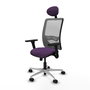PIQUERAS Y CRESPO Silla de oficina Zulema con mecanismo Sincro, Morado y Gris