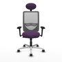 PIQUERAS Y CRESPO Silla de oficina Zulema con mecanismo Sincro, Morado y Gris