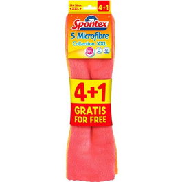 Spontex Bayetas Microtech 40x38 cm, Pack 4+1 Unidad