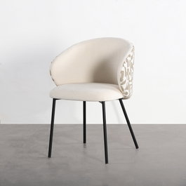 Silla Estampado Tejido-Metal Contract 55,50 X 57 X 76 cm (Set de 2)