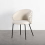 Silla Estampado Tejido-Metal Contract 55,50 X 57 X 76 cm (Set de 2)