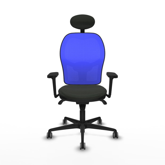 PIQUERAS Y CRESPO Silla de oficina Jorquera con mecanismo Sincro, Negro y Azul PIQUERAS Y CRESPO Silla de oficina Jorquera con mecanismo Sincro, Negro y Azul