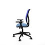 PIQUERAS Y CRESPO Silla de oficina Motilla con mecanismo Sincro, Brazos 3D y soporte lumbar, Azul cielo/Azul