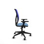 PIQUERAS Y CRESPO Silla de oficina Motilla con mecanismo Sincro, Brazos 3D y soporte lumbar, Azul cielo/Azul