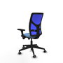 PIQUERAS Y CRESPO Silla de oficina Motilla con mecanismo Sincro, Brazos 3D y soporte lumbar, Azul cielo/Azul