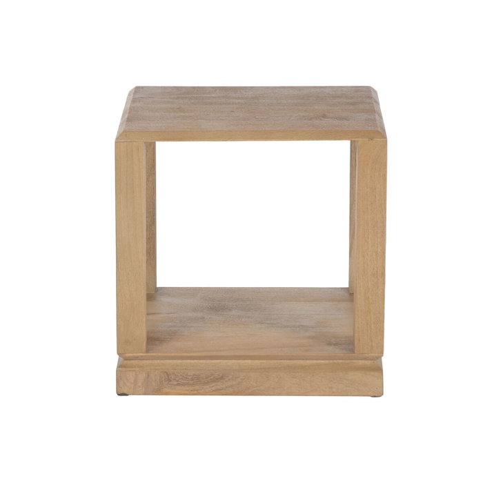 DKD Home Decor Mesita Auxiliar de Mango 45x45x45 Chorro de Arena DKD Home Decor Mesita Auxiliar de Mango 45x45x45 Chorro de Arena