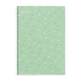 Bloc Miquelrius Tapa Dura Fº 80H 90G Cuadric.4X4 Flores Verde (Set de 5)