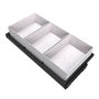 Emuca Kit de bandeja, 3 cestos organizadores y bastidor de guías con cierre suave para armarios, regulable, módulo 900mm, Negro texturizado