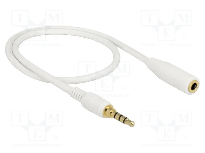 DeLOCK 85628 Cable de extensión de audio 3,5 mm 4 Pin Blanco DeLOCK 85628 Cable de extensión de audio 3,5 mm 4 Pin Blanco